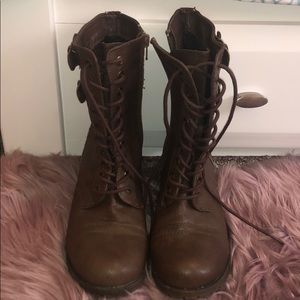 Brown Combat Boots